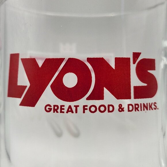 Vintage Hiram Walker Snuggler Lyons Restaurant Clear Glass Mug - Picture 3 of 9